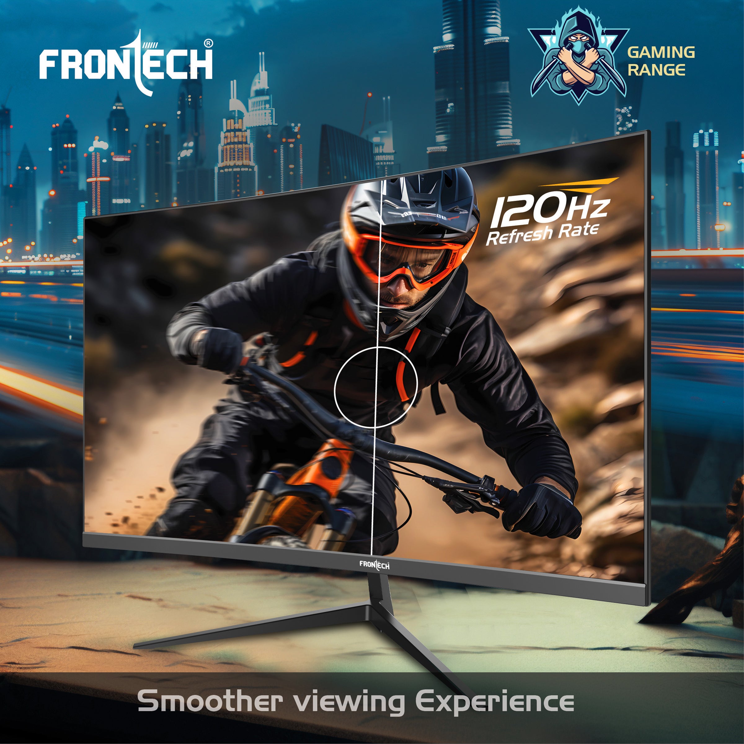 Frontech 27-Inch (68.58 cm) Curved Gaming LED Monitor | Full HD 1080p | 120Hz Refresh Rate | RGB Lights | HDMI & VGA Dual Input | Wall Mountable | 3 Years Warranty (MON-0053A) Frontech 27-Inch (68.58 cm) Curved Gaming LED Monitor | Full HD 1080p | 120Hz Refresh Rate | RGB Lights | HDMI & VGA Dual Input | Wall Mountable | 3 Years Warranty (MON-0053A)